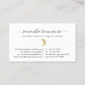 Tiny Watercolor Gold Moon Visitenkarte (Rückseite)