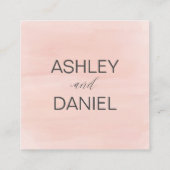 Tiny Watercolor Moderne Hochzeitswebsite Begleitkarte (Rückseite)