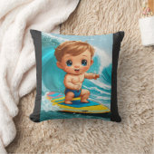 Tiny Wave Rider - Baby Surfer Vibes Kissen (Decke)