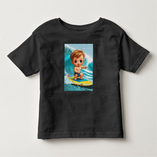 Tiny Wave Rider - Baby Surfer Vibes Kleinkind T-shirt (Vorderseite)
