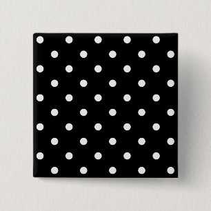 Tiny White Polka Dots Button