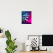 Tiny White Wildblume Nah Poster (Heimbüro)