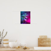 Tiny White Wildblume Nah Poster (Küche)
