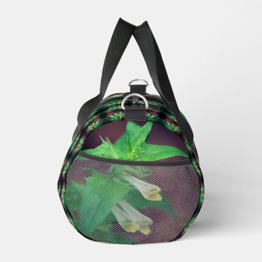 Tiny White Wildblume Personalisiert Duffle Bag (Rechts)