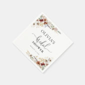 Tiny Wildblume Brautparty Paper Napkin Serviette (Ecke)