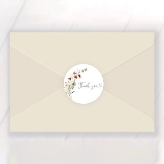 Tiny Wildblume Brautparty Runder Aufkleber