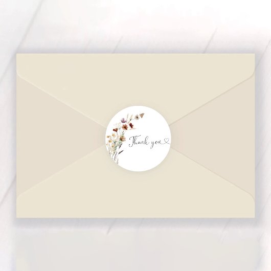 Tiny Wildblume Brautparty Runder Aufkleber