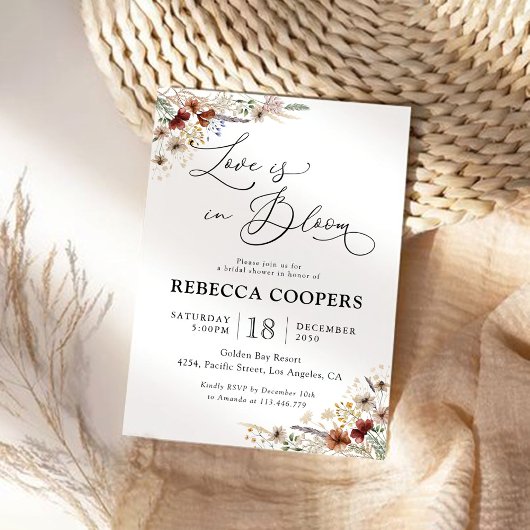 Tiny Wildblume Bridal Dusche Einladung
