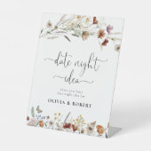 Tiny Wildblume Date Night Idee Unterschreiben Sockelschild (Vorderseite)