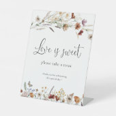 Tiny Wildblume Liebe ist süße Zeichen Sockelschild (Vorderseite)