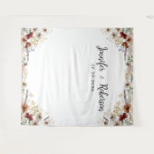 Tiny Wildblume Wedding Backdrops Wandteppich (Vorderseite (Horizontal))