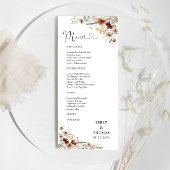 Tiny Wildblume Wedding Menu Menükarte