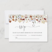 Tiny Wildblume Wedding RSVP Card (Vorderseite)