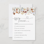 Tiny Wildblume Wedding RSVP Card Karte (Vorderseite)