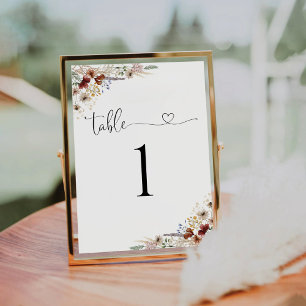 Tiny Wildblume Wedding Tischnummer