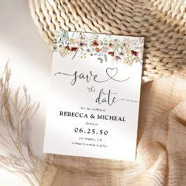 Tiny Wildflower Save The Date Card
