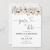 Tiny Wildflower Save The Date Card (Vorderseite)