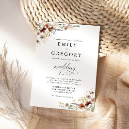 Tiny Wildflower Wedding Ceremony Invitation Einladung