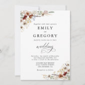 Tiny Wildflower Wedding Ceremony Invitation Einladung (Vorderseite)