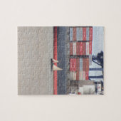 Tiny Yacht und riesige Containerschiffe Puzzle (Horizontal)