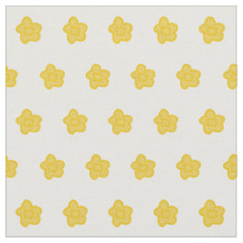 Tiny Yellow Floral Print Stoff
