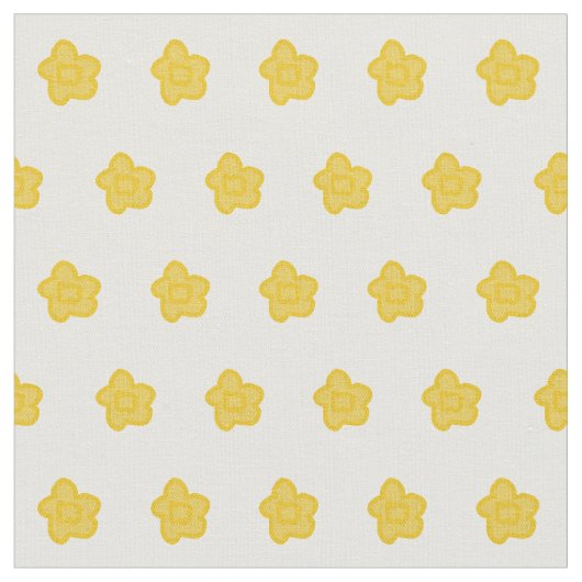 Tiny Yellow Floral Print Stoff (Nahaufnahme)