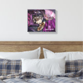 Tiny Yorkie Sleeping Angel Halo Memorial Art Leinwanddruck (Insitu (Schlafzimmer))