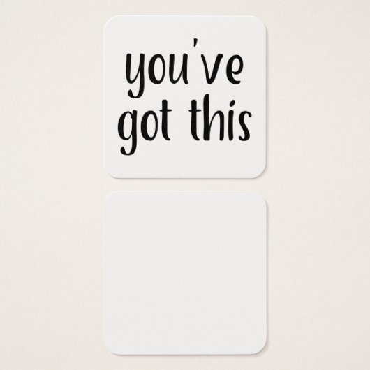 Tiny "you have this" Typografy Message Notes (Vorne & Hinten)