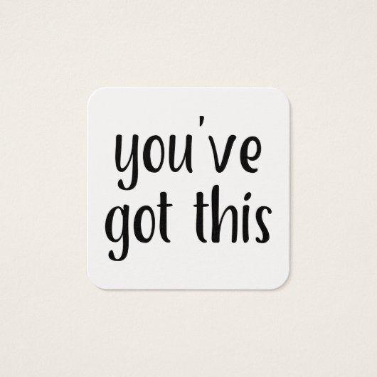 Tiny "you have this" Typografy Message Notes (Vorderseite)