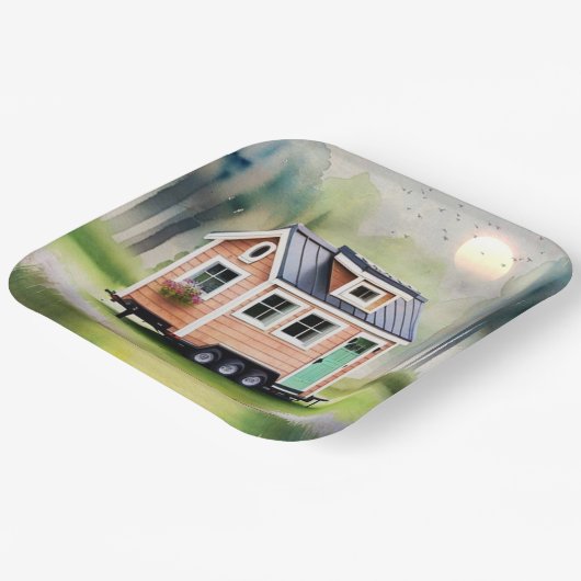 Tiny Zuhause Housewärming Pappteller (Gewinkelt)