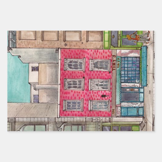 Tiny's 135 &The Bar Upstairs Tribeca Manhattan NYC Geschenkpapier Set (Vorderseite)