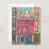 Tiny's 135 &The Bar Upstairs Tribeca Manhattan NYC Postkarte (Vorne/Hinten)