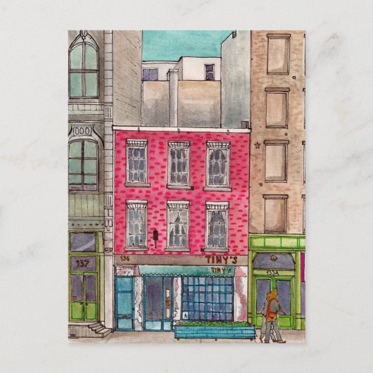Tiny's 135 &The Bar Upstairs Tribeca Manhattan NYC Postkarte (Vorderseite)