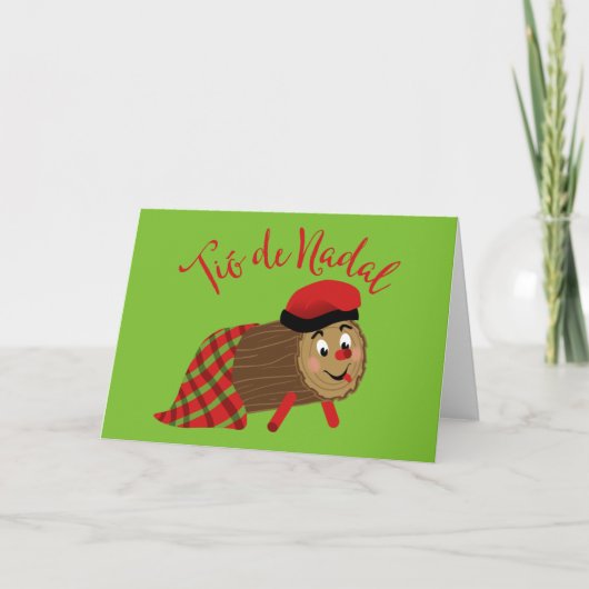 Tio De Nadal Feiertagskarte (Vorderseite)