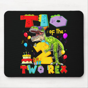 Tio der beiden Rex 2. Geburtstagsjunge Dinosaurier Mousepad