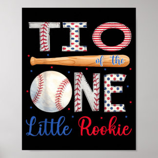 Tio des One Little Rookie 1. Geburtstagsjungen Poster