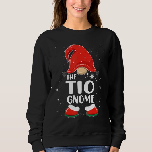 Tio Gnome Buffalo Plaid Matching Family Christmas Sweatshirt (Vorderseite)