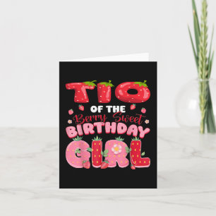Tio of the Berry Sweet Birthday Girl Strawberry Pa Karte