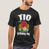 Tio Of The Birthday Boy Farm Animal Bday Party Cel T-Shirt (Vorderseite)