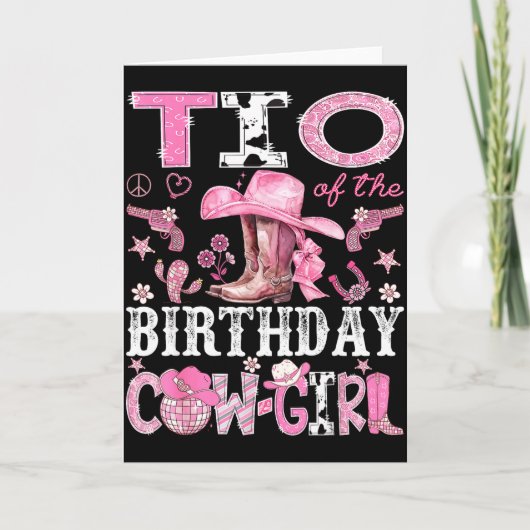 Tio Of The Birthday Cow-girl Nk Disco Rodeo Tio Karte (Vorderseite)