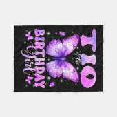 Tio Of The Birthday Girl Butterfly Funny Family  Fleecedecke (Vorderseite (Horizontal))