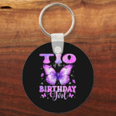 Tio Of The Birthday Girl Butterfly Funny Family Schlüsselanhänger (Vorderseite)