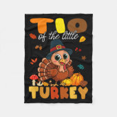 Tio Of The Little Turkey Thanksgiving Baby Shower Fleecedecke (Vorderseite)