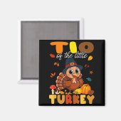 Tio Of The Little Turkey Thanksgiving Baby Shower Magnet (Vorderseite/Rückseite)