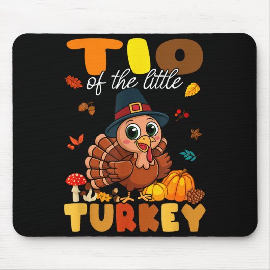 Tio Of The Little Turkey Thanksgiving Baby Shower Mousepad (Vorne)