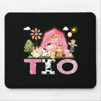 Tio Pink Farm Cow Geburtstags Mädchen Passende Fam Mousepad