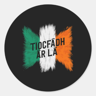 Tiocfaidh Ar La Vintage Irland Irische Flagge Iris Runder Aufkleber