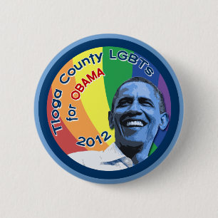 Tioga County PA LGBTs für Obama 2012 2,25" Knopf Button