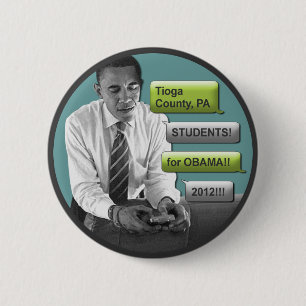 Tioga County Studenten für Obama 2012 2,25" Knopf Button