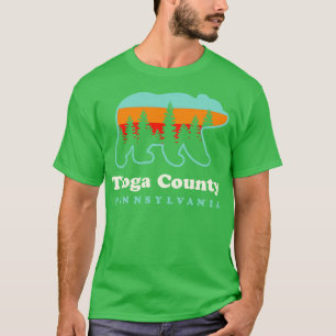 Tioga Landkreis Pennsylvania Camping Wanderbär T-Shirt